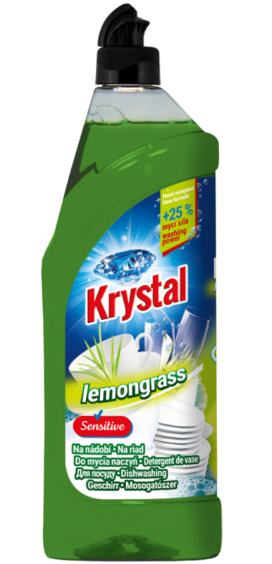 Krystal prostriedok na úmávanie riadu lemongrass, 750 ml