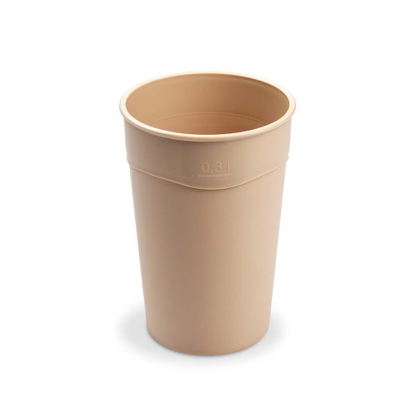 Pohár (PP) vratný krémový O80mm 0,3L [10 ks]